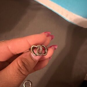 James Avery Silver Double Heart Ring